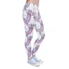10 pièces/lot Leggings imprimé numérique pantalon rose blanc licorne Legging mince taille haute Legins femmes pantalon livraison gratuite