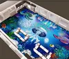 아이 방 바닥 벽지 해파리 바다 거북 3D 바닥 디자인 거실 바닥 층 벽지