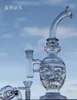 JUIN Nouveau bang en verre fab oeuf Bongs original Faberge Egg recycleur de conduites d'eau bangs plate-forme pétrolière dabs bangs en verre