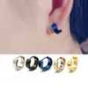 Brincos Do Parafuso Prisioneiro Atacado Mens Cool Ear Studs Brincos de Argola de Aço Inoxidável Preto Azul Prata Brincos Canal de Ouro