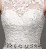 New In Stock Lace Wedding Dresses 2018 Cheap Jewel Neckline Sheer Wedding Gowns Appliques Beaded WhiteIvory Inventory Bridal Dres5766242