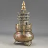 Großhandel billig bill messing buddha exorzismus handarbeit alte hämmerte pagoda totem roschen brenner statue