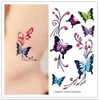 Tatuaggi sexy per il trucco delle donne Tatuaggi temporanei per la spalla sul petto Adesivo per tatuaggi temporanei con design a farfalla colorata Body Art Tatuaggi finti impermeabili