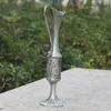 2016 new arrived design pewter plated metal flower vase for home decoration with Beautiful patterns craft
