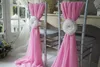 Ivory Chiffon Chair Sashes Wedding Party Deocrations Bridal Chair Covers Sash Bow Custom-made Color Available (20inch W * 85inch L)