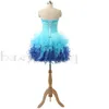 Eyecatching Short 8. Klasse Abschluss Homecoming Prom Kleider Schatz Perlen Rüschen Organza Mini Junior billige Clubparty D3930451