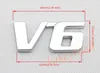 Universal Car Truck Parts Trim V6 Emblem Logo Badge 3D Sticker Decal Chrome Metal Exterior Accessory Decorate5907711