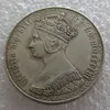 One Florin 1852 Grande Bretagne Angleterre Craft UK Royaume-Uni 1 Pièce de copie en argent gothique