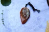 Hand-crafted, pure and natural emerald cash conch (leaf type) lucky pendant necklace (only one)