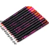 Matt läppfodral Lip Pencil Makeup Högkvalitativa butiker Läppar 12PCS 12Colors roterbar lipliner lätt att bära Senaste Lång A056