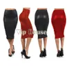 Hot Selling Black Red Women High Waisted Kjol Penna Kjol Läder Kjol Plus Storlek Högkvalitativ Drop Gratis Frakt M / L SV02