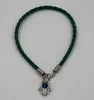 حار ! 100 قطعة / السلع HAMSA HAND "عيون تركيا" سوار جلد مختلط - Lucky Charm Pendant Bracelet 17-21cm