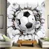 Aangepaste muur muurschildering behang 3d voetbal sport creatieve kunst muur schilderij woonkamer slaapkamer tv achtergrond foto wallpaper voetbal