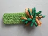 baby Christmas hair flower bows 3.5 inch korker bow with waffle Crochet headband clip newborn baby headbands infant hair band flowers PD011