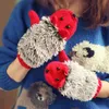 Hot Sale Höst Vinterhandskar Kvinnor Vitens Söt Härlig Tecknad Stickad Hedgehog Glove Novelty Knitted Finger Hedgehog Handskar 9 Färger