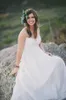 Sexy Maternity Wedding Dress Floor Length Sweep Train Cheap Beach Pregnant Bridal Gowns Spaghetti Straps Custom Made Empire