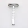 WEISHI Double Edge Butterfly Safety Razor 2003-M Silvery Shaving Razor Low Price Light Weight 10 PCS/LOT NEW