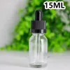 Klare ätherische Öl-Serum-Glasflaschen mit Tropfer 10 ml 15 ml 30 ml 50 ml Kosmetikbehälter mit kindersicherem Deckel