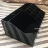 Luxe cadeau compteur Rectangle Boîte de rangement en acrylique noir Hihg classique Boîtes à bijoux cosmétiques boîte de rangement cadeau VIP