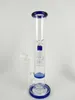 ガラス水パイプガラスボング安いシーシャ水ギセルグラスの鈍い、高さ26cmの14mmジョイントサイズ