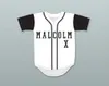 Baseballtröjor Malcolm X White Baseball Jersey olika världar av hög kvalitet gratis frakt Baseballtröjor Sömt Throwback