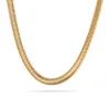 Högklassig bästa gåva för kvinnor män julklapp 6mm 19.6 rostfritt stål populärt guld mjukt platt orm kedja halsbandsmycken