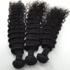 Faisceaux de cheveux brésiliens avec fermeture oreille à oreille fermeture frontale en dentelle 13*6 tissages de cheveux de vague profonde avec fermeture en dentelle