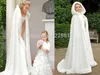 Bedövning 2016 Ny billig Hooded Bridal Cape Ivory White Wedding Cloaks Faux Fur Perfekt för Vinter Bröllop Bridal Wraps Bridal Cape Jacket