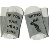 women funny words printed letters socks If You Can Read This Bring Me Chocolate cotton christmas socks