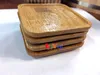 Wooden Round Coaster Set mini teacup holder stand Square Tea Saucer Plate Chinese kungfu tea cup sets serving tray tea ceremony accessories