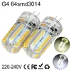 G9 G4 E14 3W 64 SMD LED Żarówka Light 3014 Ciepłe białe / chłodne białe LED Light Lights AC 220 V 110V