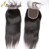 4x4 Straight Top Closure HD Medium Brown Lace Natural Color Brazilian Peruvian Human Hair Extensions8010187