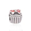 Söt cupcake unik charm pärla stort hål mode kvinnor smycken europeisk stil för DIY armband halsband panza006-129