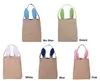 5 Farben Hasenohren Korb Ostern Geschenktüte klassische Hasenohren Canvas Stofftasche legen Ostereier für Kinder Ostersonntag Dekoration