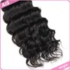 Deep Wave Brasilian Virgin Human Hair Bunds With Stängning 44 Natural 1B Color Indian Peruansk Malaysian Hair High Quality5752313