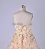 2017 Fairy Ball -Kleid Abendkleider mit herzförmigem Hals ärmellose bodenlange handgefertigte Blüten gedrucktes Weinmuster Organza PR9090334