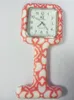 Wholesale 50pcs /ロット26彩色正方形カラフルプリントシリコーン看護師ウォッチポケットウォッチドクターフォブクォーツウォッチキッズギフト腕時計NW013