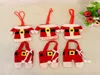 100 pz/lotto Fedex DHL liberano il trasporto Decorazioni di Natale all'ingrosso Santa felice argenteria titolari tasche decorazione della cena