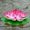 Belle Fleur De Lotus Artificielle Flottant Fleurs D'eau Pour Ornement De Noël Décoration De Fête De Mariage Fournitures 18 CM Diamètre