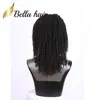 Försäljning 100% Indian Virgin Human Hair Half Lace Wig Afro Kinky Curl Quality Full Front Wigs Bellahair
