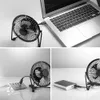 Mini Portable USB مروحة التبريد تبريد سطح المكتب Power Power Prop Fan Fan USB Electric 4 "Metal Head Fan 360 Rotate Metel Mute Clasiator BL