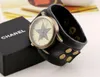 Mode heren lederen armband horloges 40 mm punk atmosferische retro lederen armband