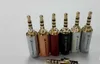 50pcs/lot Copper gold stereo 2.5mm 4 pole male repair headphone jack Solder cable adapter connection audio plug connectors