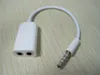 3.5mm Earphone Headphone Male 1 to 2 Dual Female Y Splitter Stereo Audio Cable Adapter Jack 100pcs/lot