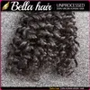 Bella ® 8A 8 ~ 30INCH BRAZILIANHAIR BUNDLES Obehandlat mänskligt hår Dubbel väft Hår Kinky Curly Weave 3pc / Lot Black Color Extensions