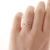 10PCS Fashion Infinite Rings Friendship Infinity Ring Cute Simple Geometric 8 Eight Rings for Friends Lovers