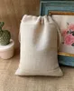 Cotton Linen Gift Bags 13x17cm 5quotx 65quot pack of 100 Wedding Favor holders Makeup Jewelry Gift pouches9692618