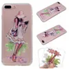 Dla iPhone 5 5S SE 6 6S 7Plus Case Przezroczyste Clear Soft TPU Powrót Cute Girl Cover dla iPhone 8 iPhone8 Plus Case