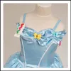Samgami Baby Girls Cinderella Princess Party Dresses Kids Girl Cosplay Kostym Sundrar med Butterfly Decoration Sa0014 #