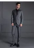 Fashion new men's gray wedding dress and men's office suite work fine 2 Piece Set factory tailor-made